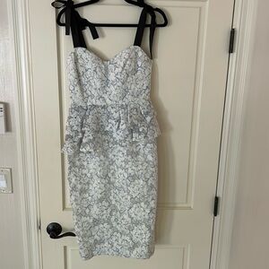 Gianni Bini peplum midi dress with tie straps